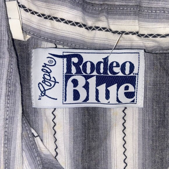 Vintage Roper Western Cowboy Pearl Snap Rodeo Shirt 2XL XXL Gray - Picture 6 of 6